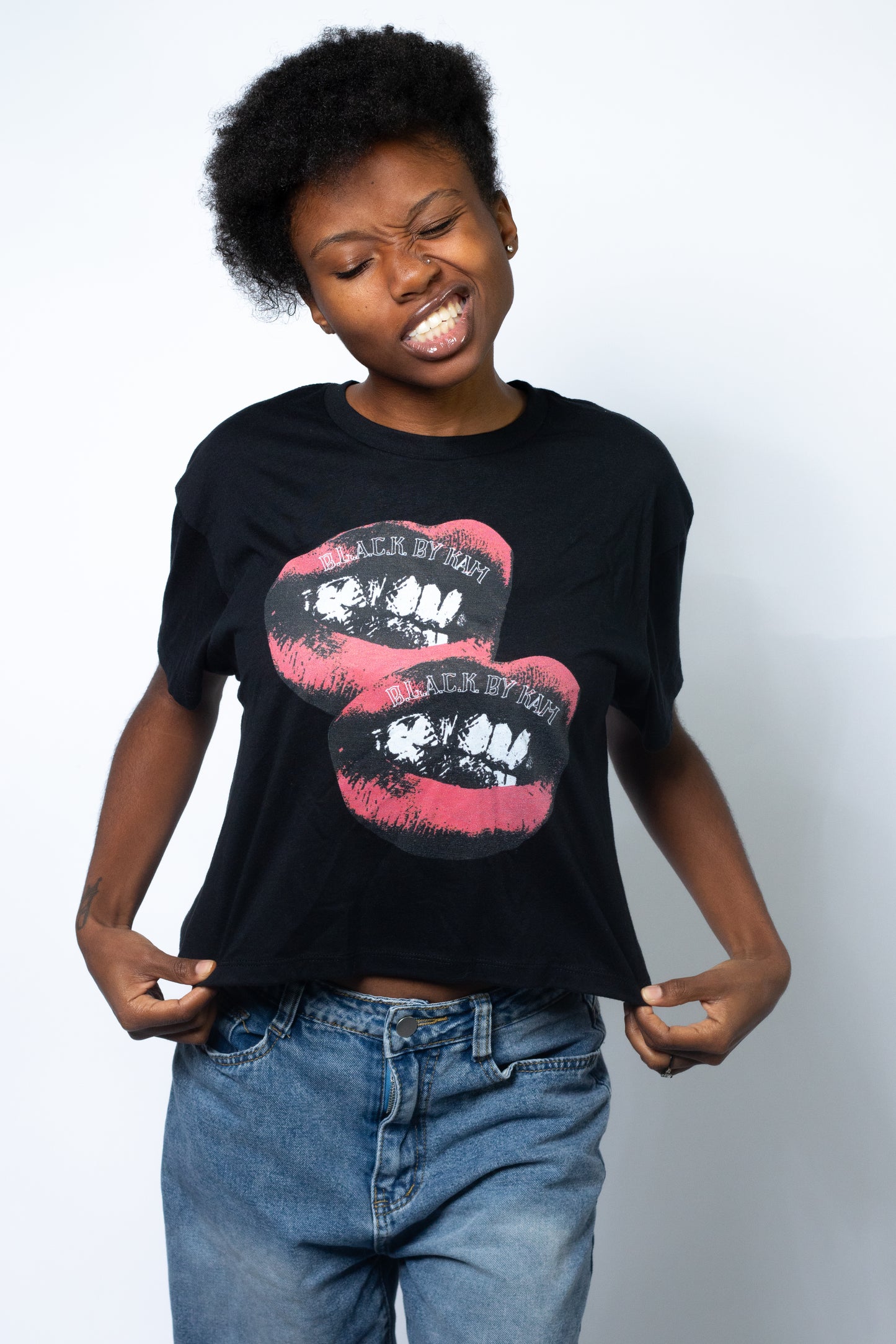 Red Lips Graphic - Crop Top
